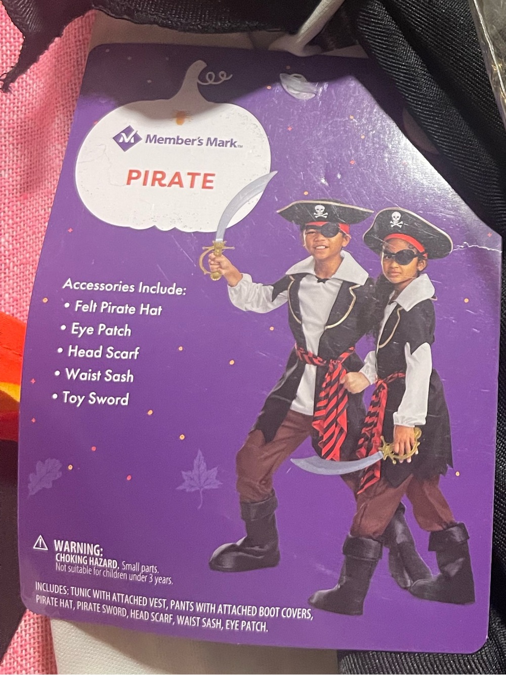 Disguise Kids Pirate Costume - Black, Red & White